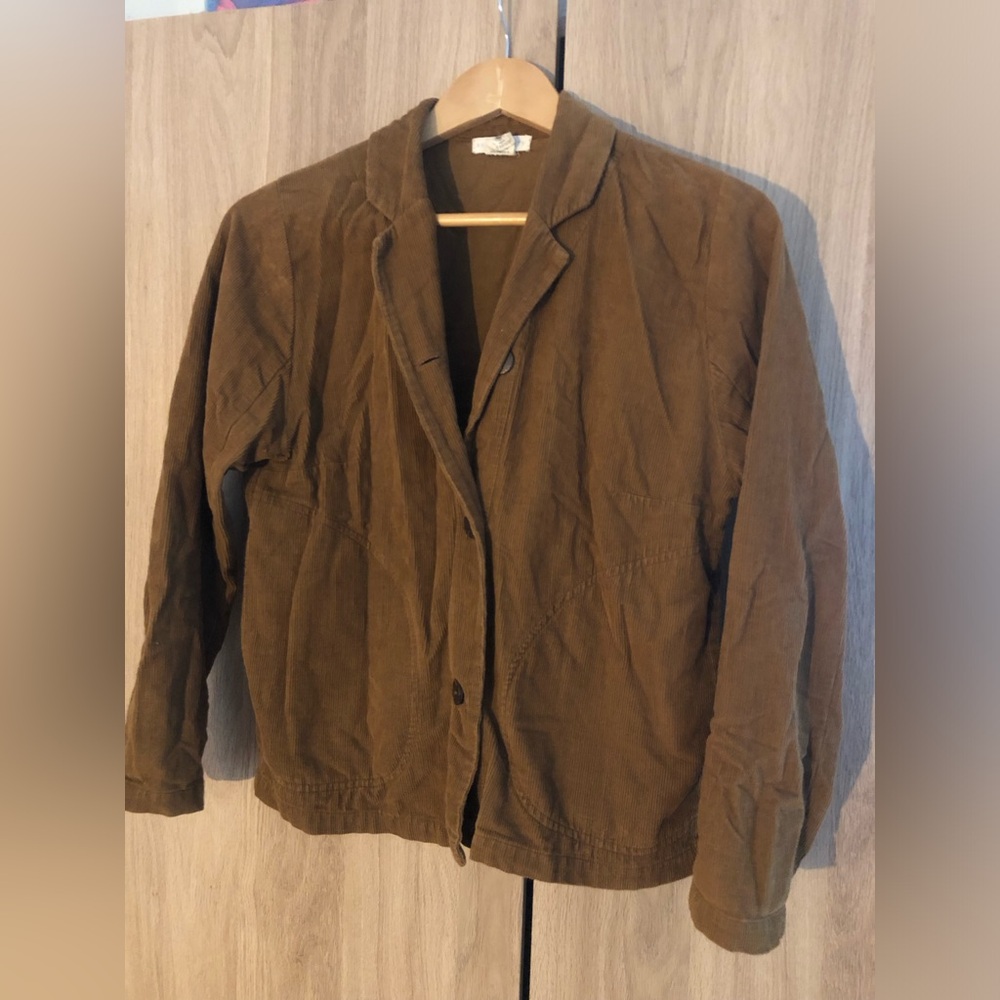 Serendipity Organics Corduroy Blazer Jacket in Chestnut Brown